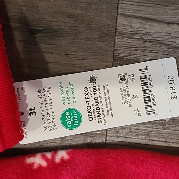 Carter Just One You Footie Christmas Pajamas Set of 2 Size 3T - Picture 4 of 6